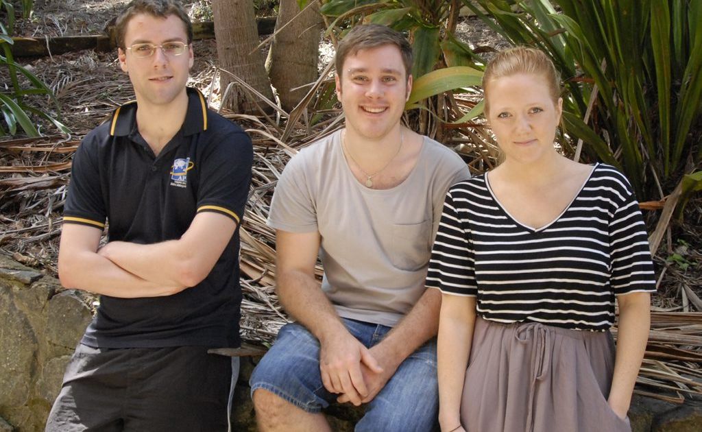 Media students Justin Fenwick (centre), David Wilton and Gabi Jeffery reported from Bluesfest. Media students Justin Fenwick (centre), David Wilton and Gabi Jeffery reported from Bluesfest.